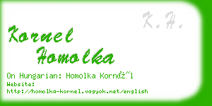 kornel homolka business card